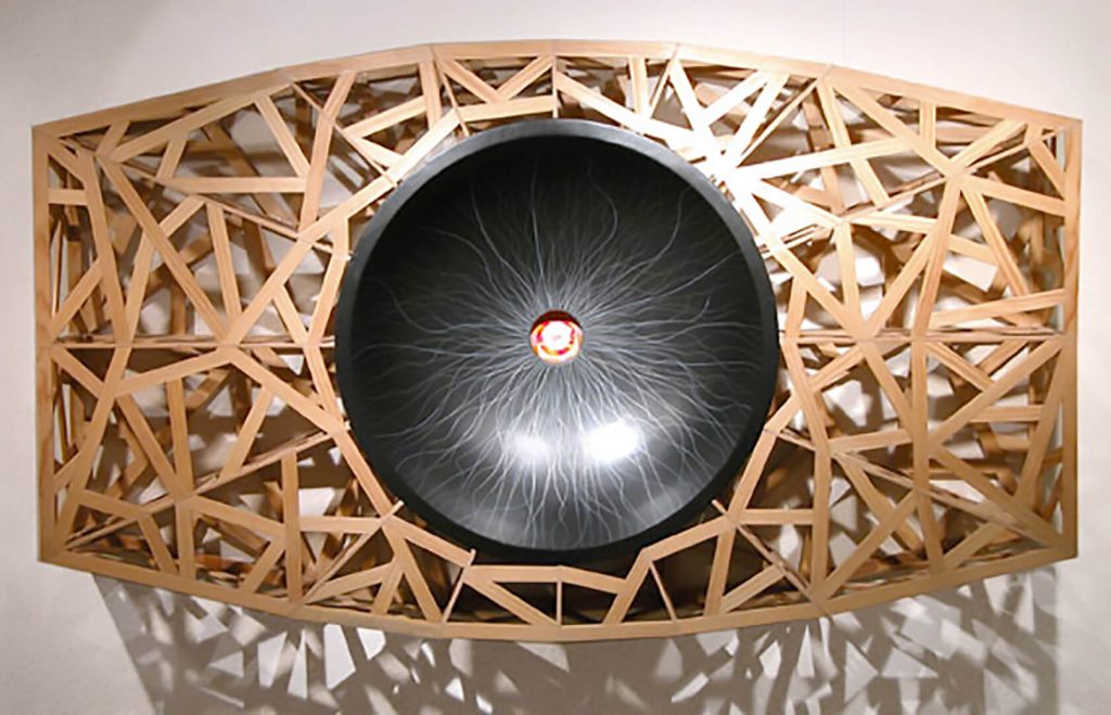 JoeNeill-EntropySuiteOval-1999 Sculpture bois et résine polyesther 90x130x22 cm