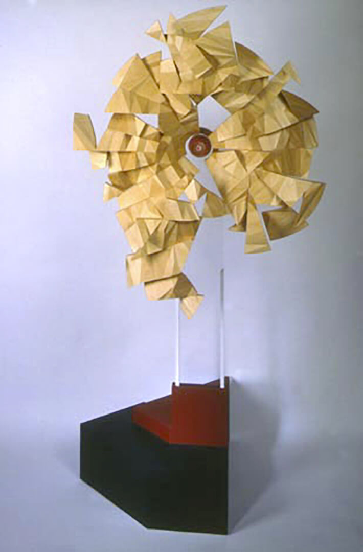 oeNeill-UniversSansTitre-1995 Sculpture bois 200x100x60