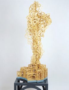 JoeNeill-NewYork-TurbulencesSurArnos-2000-Sculpture carton bois 218x66x50cm